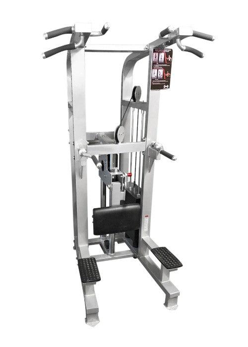Dual Function Assisted Chin-Dip Combo - Muscle D Fitness - Adjustable - Plate Selectorized