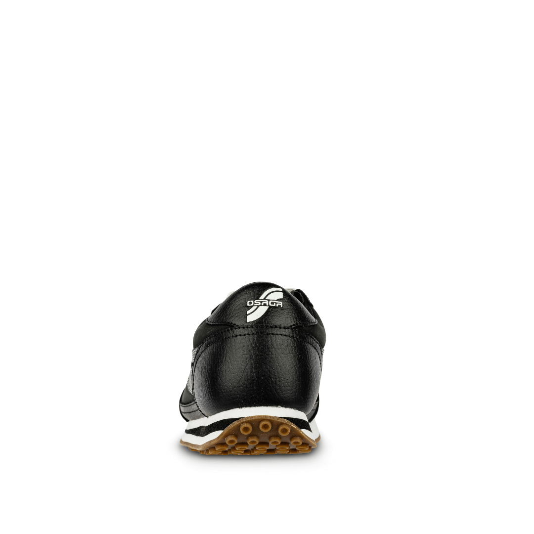 Osaga 80 Unisex Black Leather Retro Sneaker