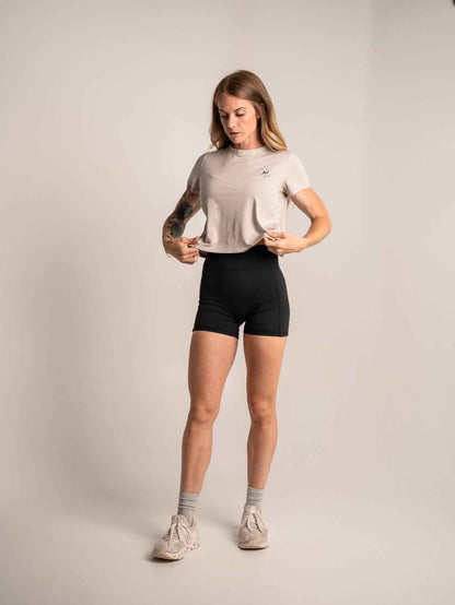WOMEN'S | ENCORE CROP TEE : BONE
