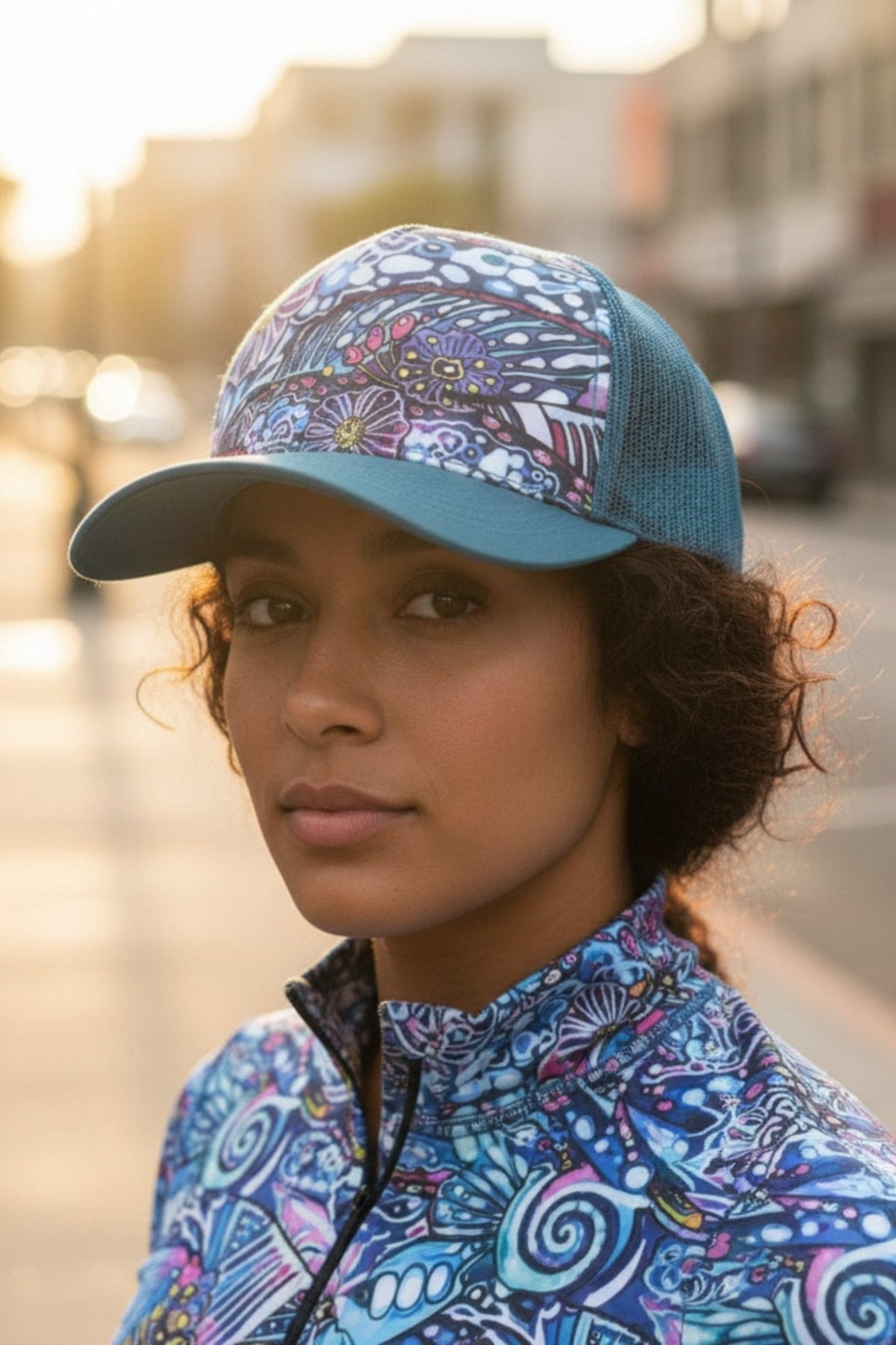 Enchanted Grayling Abstract Trucker Hat