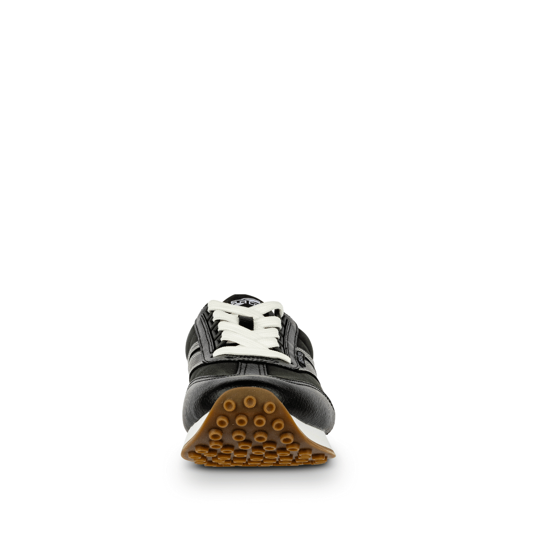 Osaga 80 Unisex Black Leather Retro Sneaker