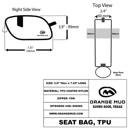 Seat Bag, Welded, TPU, Black