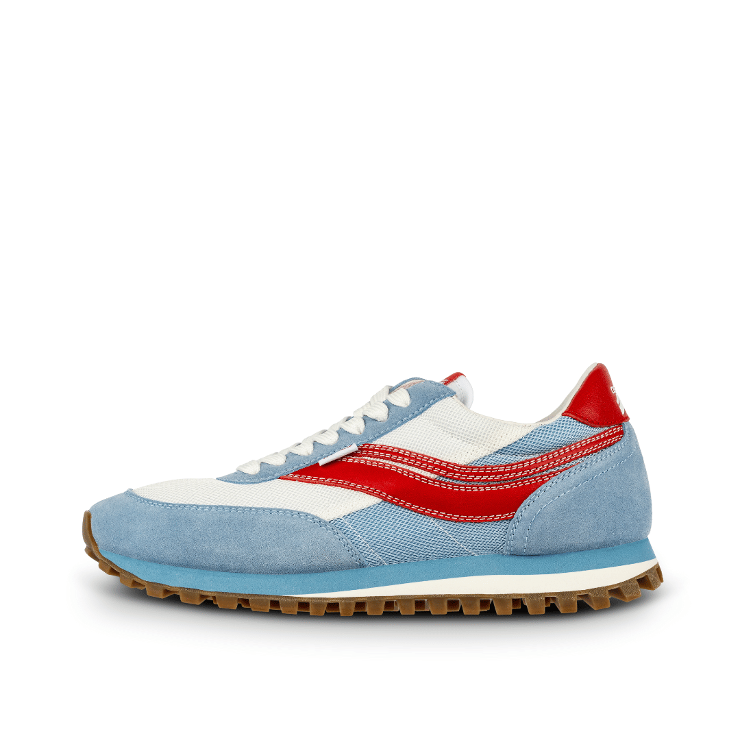 Osaga KT-26 Women's 70s Revival Retro Sneaker (Blue/Red/Gum)