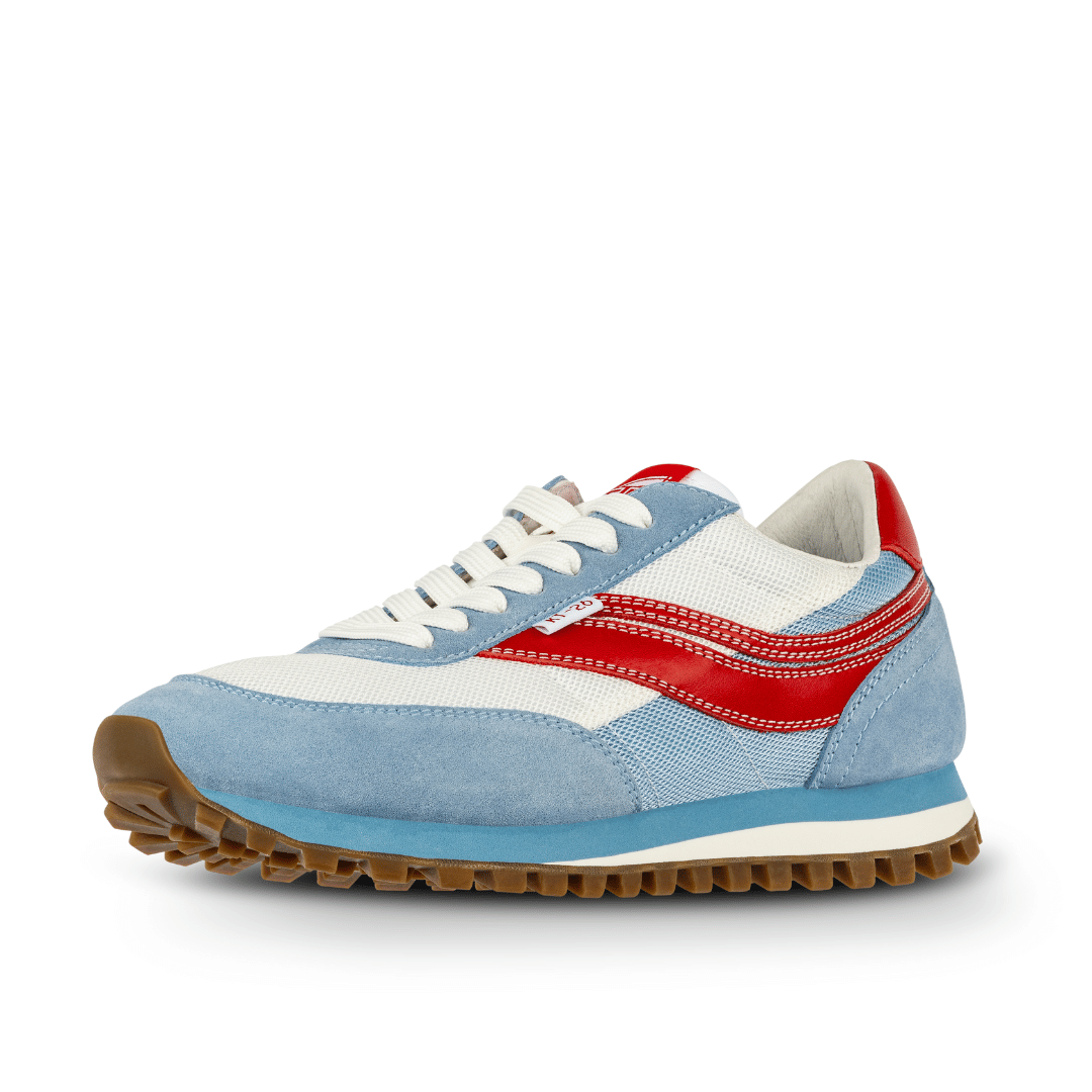 Osaga KT-26 Men's 70s Revival Retro Sneaker (Blue/Red/Gum)