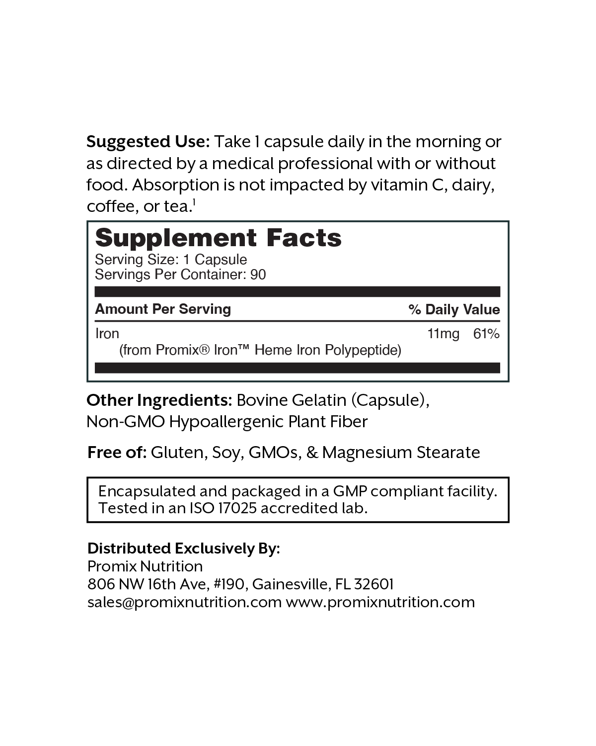 Iron (Heme Iron Polypeptide)
