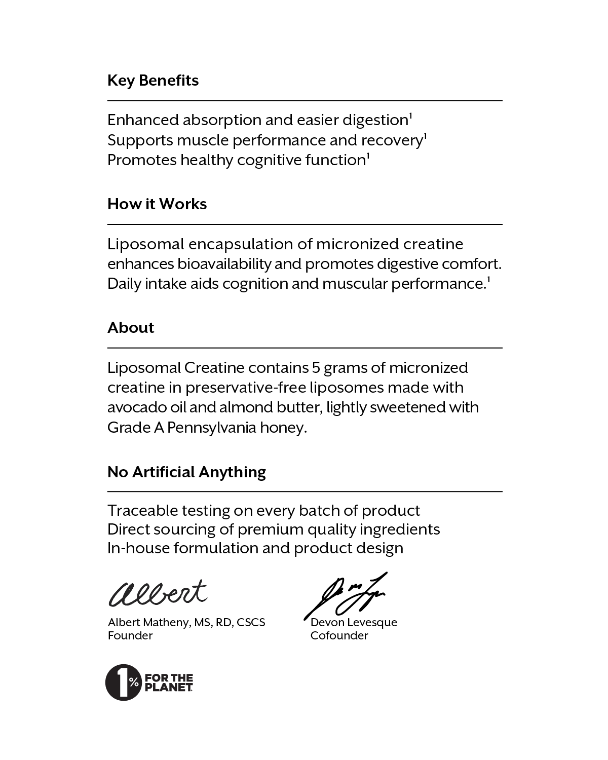 Liposomal Creatine