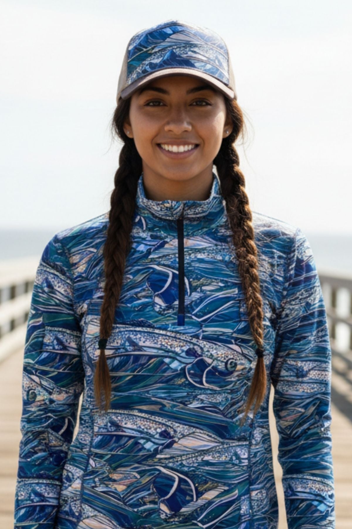 Rainbow Ridge Abstract Trucker Hat