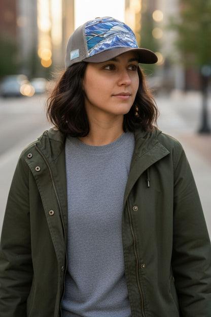 Rainbow Ridge Abstract Trucker Hat