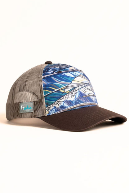 Rainbow Ridge Abstract Trucker Hat