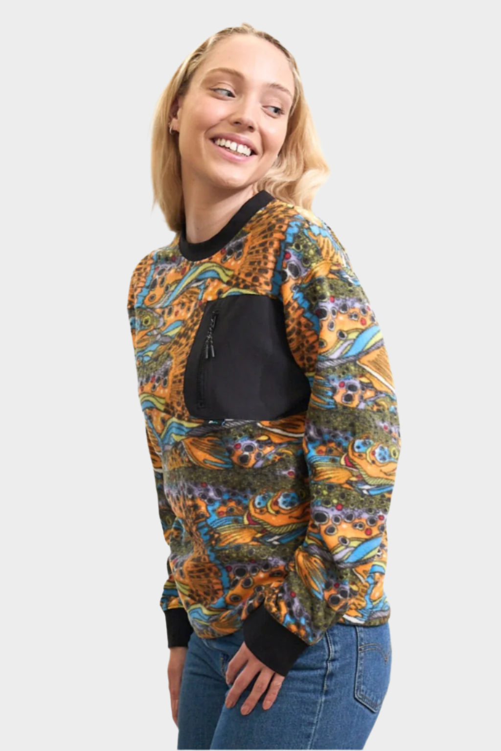 Unbound Brown Fleece Crew Neck