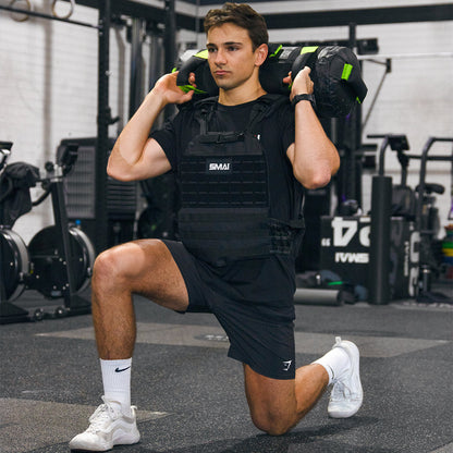 Weighted Vest Adjustable + Pair 5.5lbs/2.5kg +  Pair 11lbs/5kg + Pair 16.5lbs/7.5kg Plates